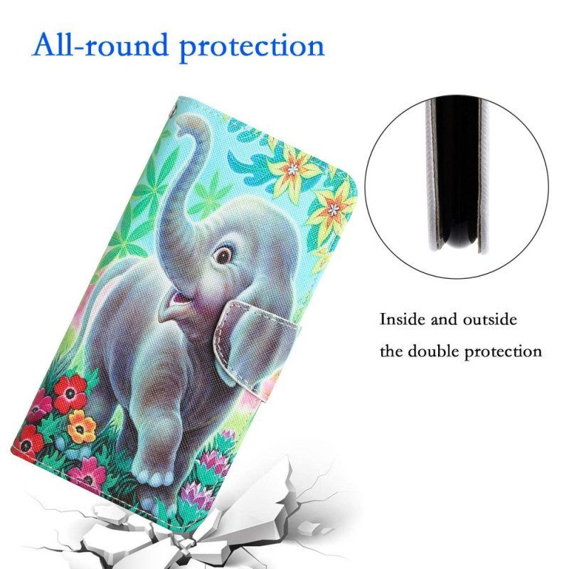 Lederhüllen Für Samsung Galaxy S23 Plus 5G Mit Kordel Tanga-elefant