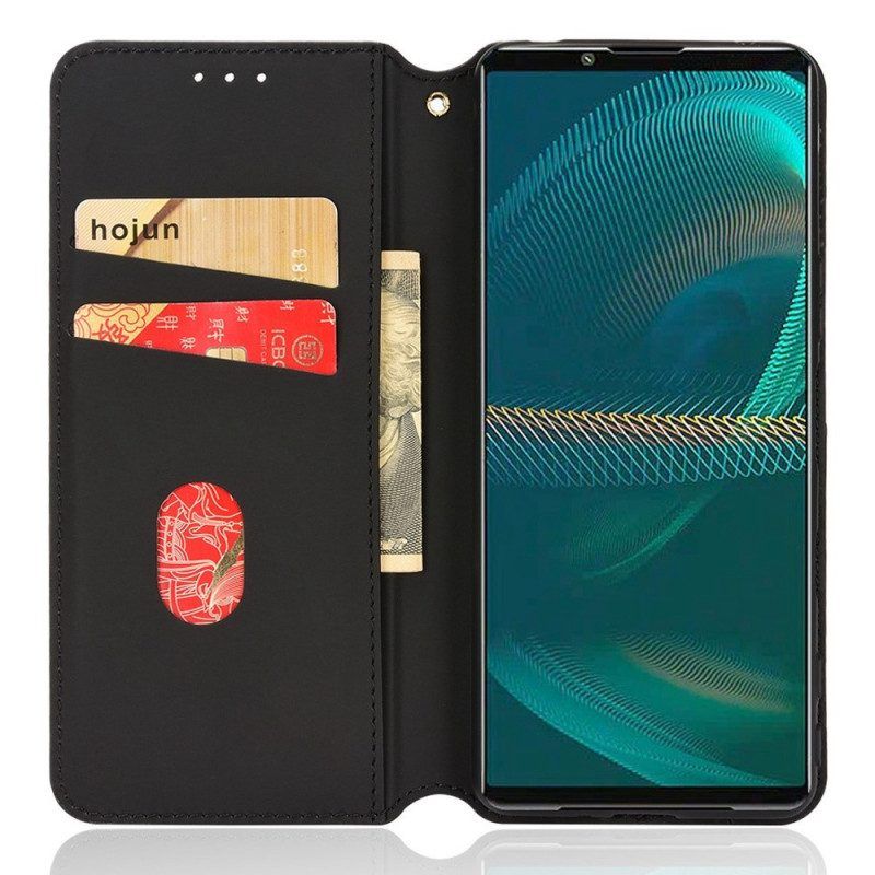 Schutzhülle Für Sony Xperia 5 IV Flip Case 3d-textur