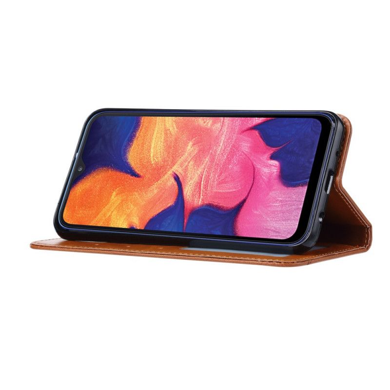 Flip Case Samsung Galaxy A20E Schwarz Kartenhalter Aus Kunstleder