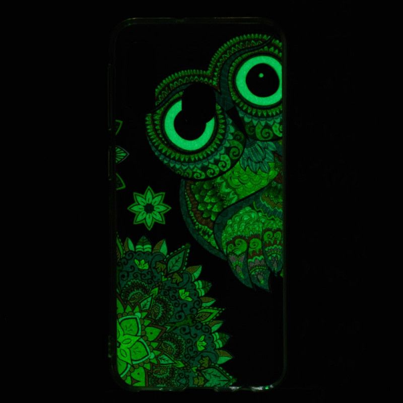 Hülle Samsung Galaxy A20E Fluoreszierende Mandala-Eule