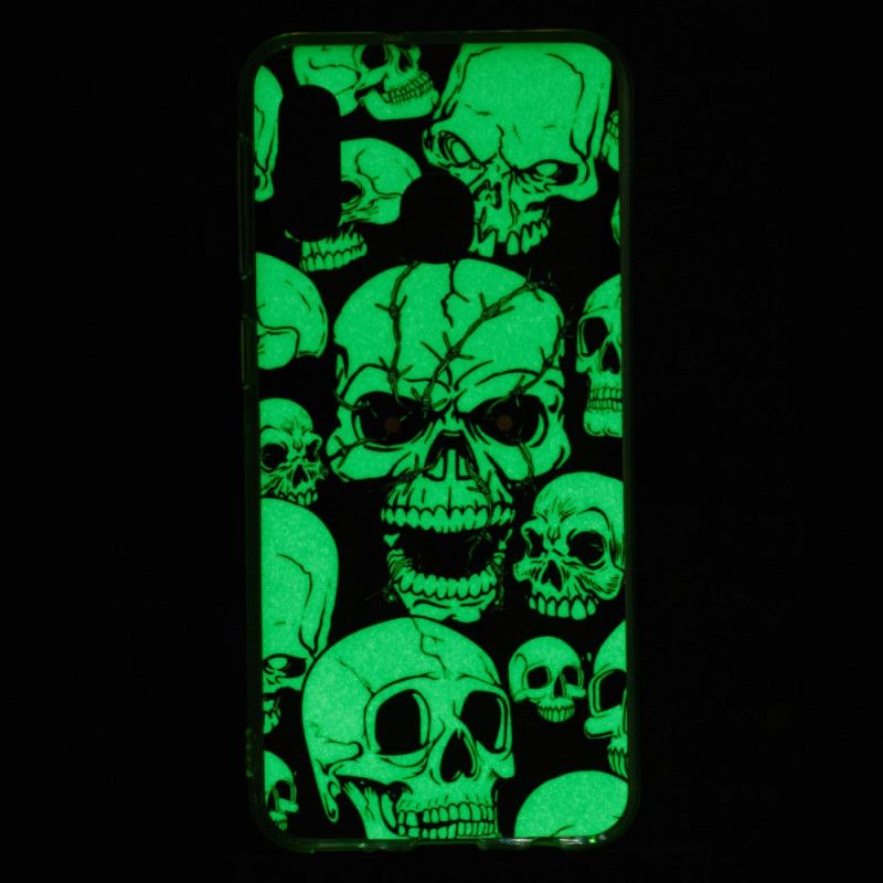 Hülle Samsung Galaxy A20E Handyhülle Aufmerksamkeit Fluoreszierende Schädel