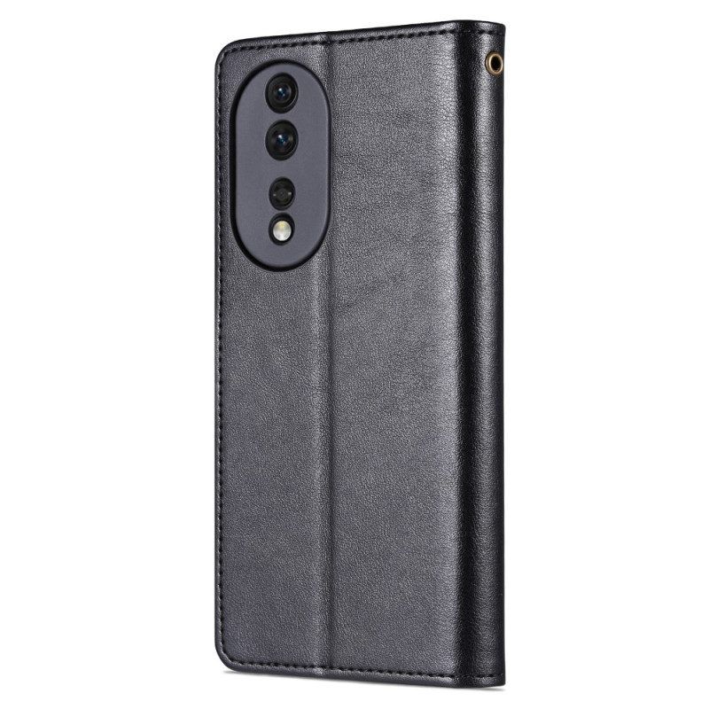 Flip Case Für Honor 90 Azns Ledereffekt