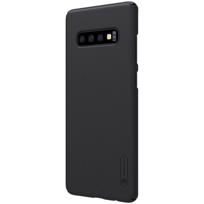 Hülle Für Samsung Galaxy S10 Plus Schwarz Starrer Gefrosteter Nillkin