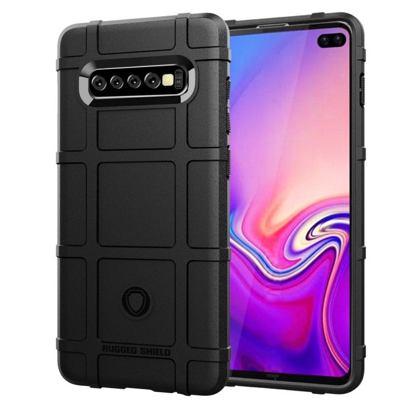 Hülle Samsung Galaxy S10 Plus Schwarz Robuster Schild