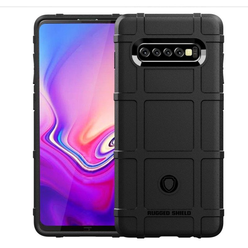 Hülle Samsung Galaxy S10 Plus Schwarz Robuster Schild