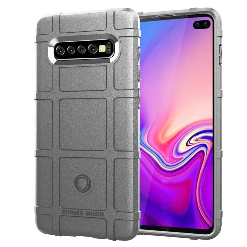 Hülle Samsung Galaxy S10 Plus Schwarz Robuster Schild