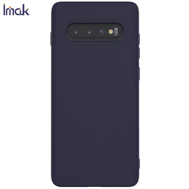 Hülle Samsung Galaxy S10 Plus Schwarz Silikonmatte Der Uc-1-Serie Imak