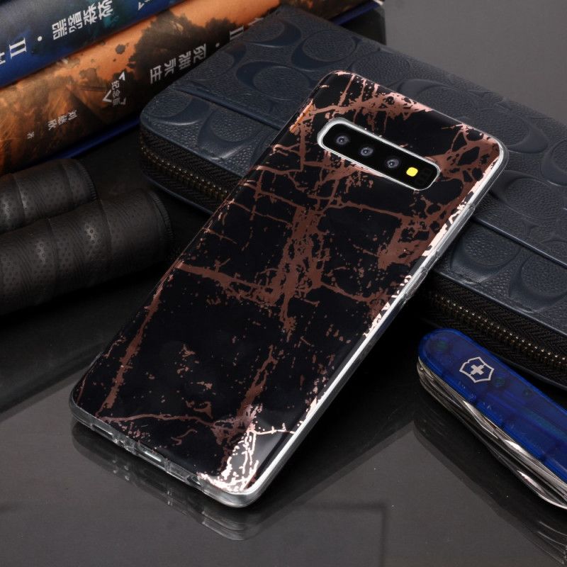 Hülle Samsung Galaxy S10 Plus Schwarz Ultra Designer Marmor