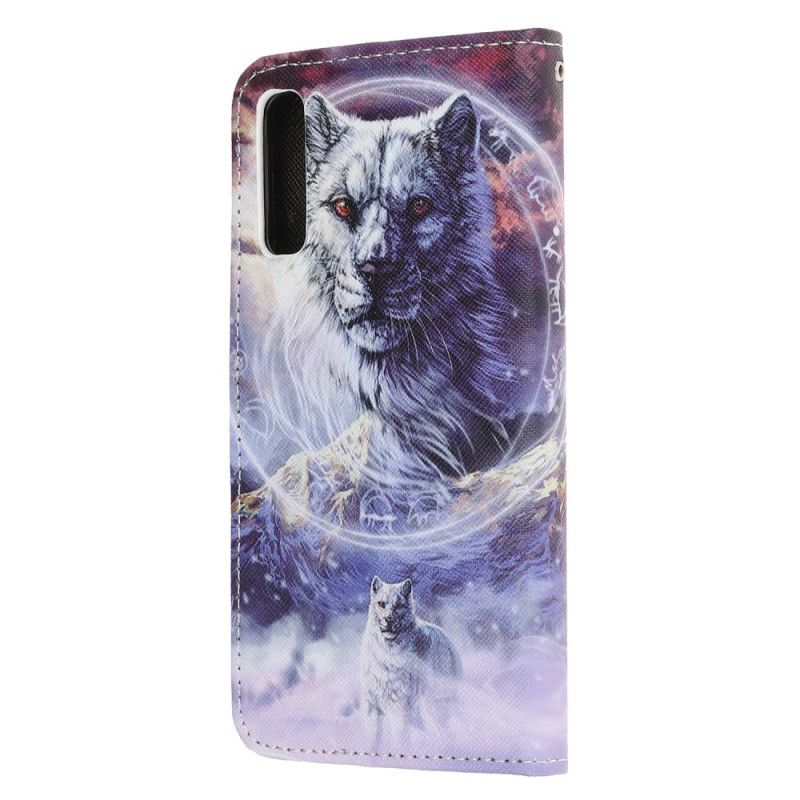 Lederhüllen Huawei P Smart S Wolf Im Winter Mit Tanga