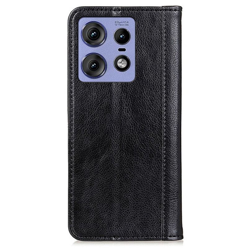 Flip Case Motorola Edge 50 Pro Textur Ltchi