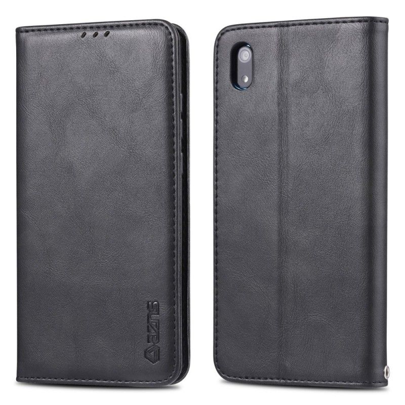 Flip Case Huawei Y5 2019 Schwarz Azns Kunstleder