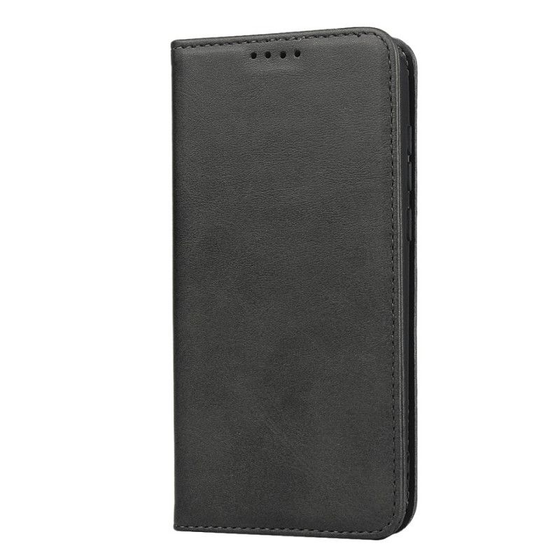 Flip Case Huawei Y5 2019 Schwarz Handyhülle Nüchterner Lederstil