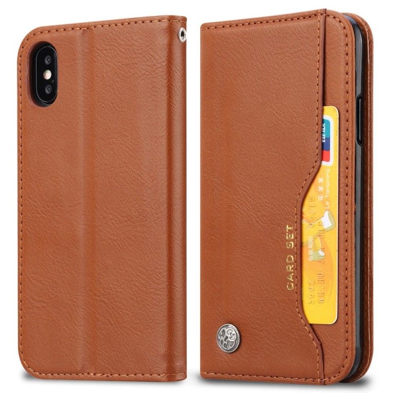 Flip Case Huawei Y5 2019 Schwarz Kartenhalter Aus Kunstleder