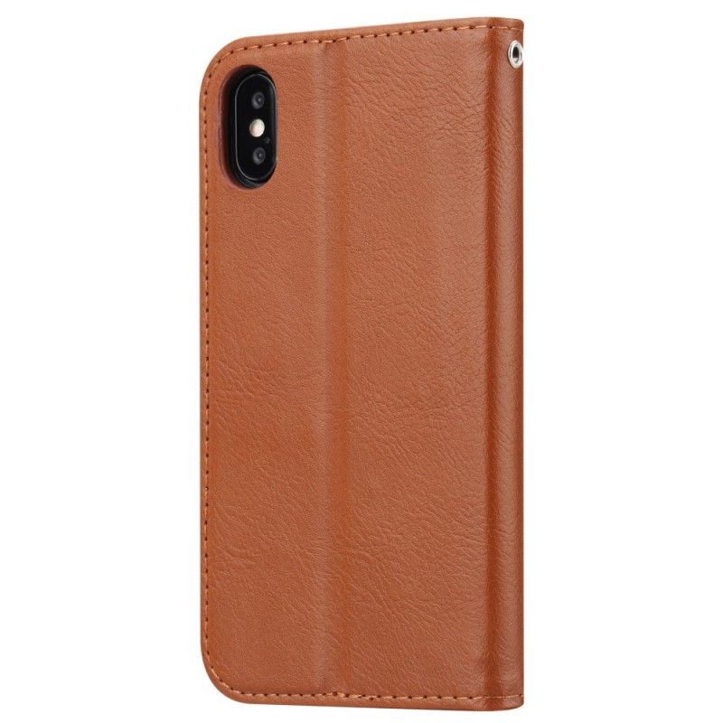 Flip Case Huawei Y5 2019 Schwarz Kartenhalter Aus Kunstleder