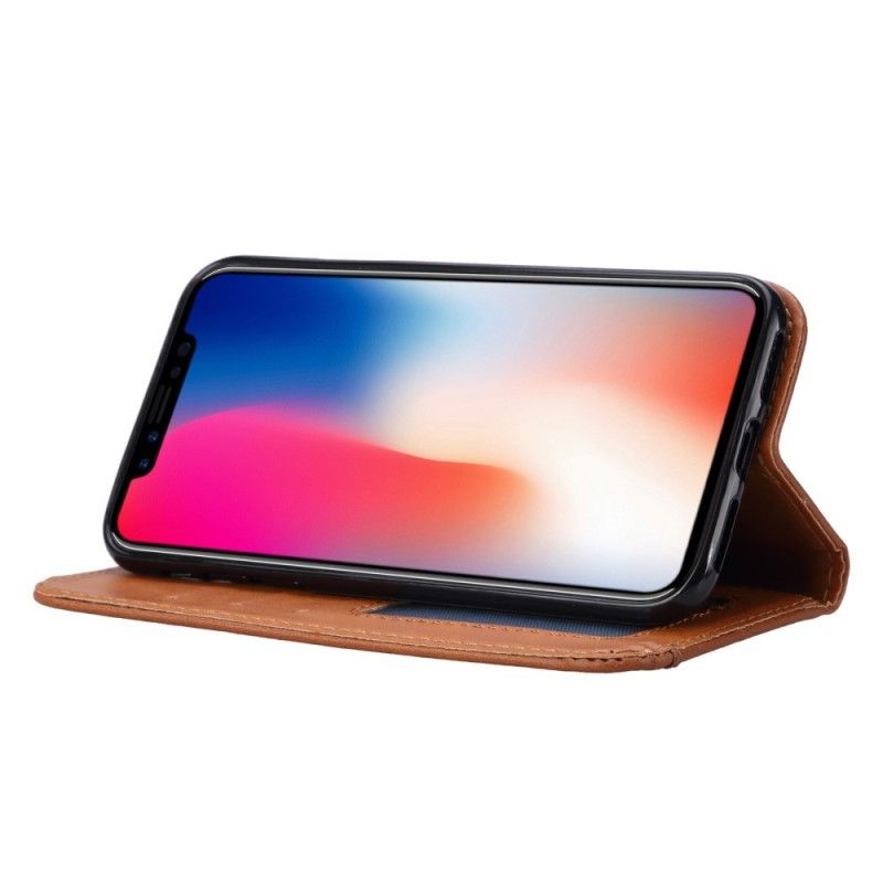 Flip Case Huawei Y5 2019 Schwarz Kartenhalter Aus Kunstleder