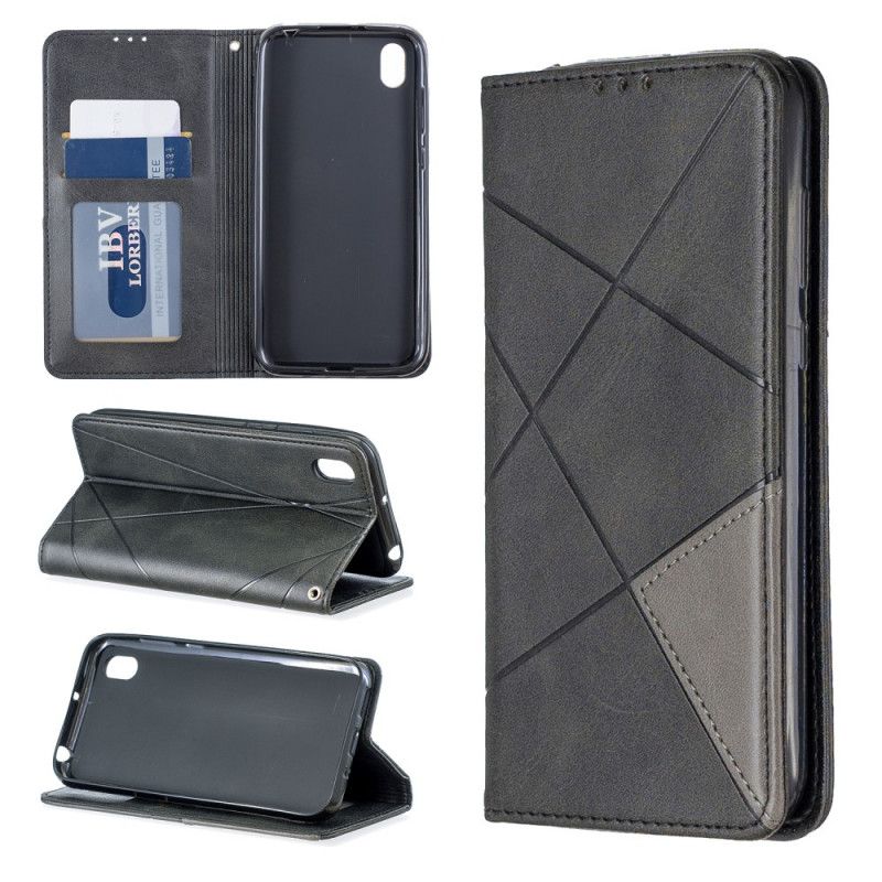 Flip Case Huawei Y5 2019 Schwarz Künstlerstil