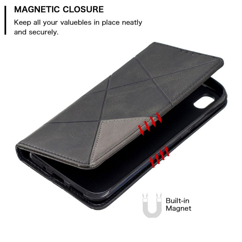 Flip Case Huawei Y5 2019 Schwarz Künstlerstil