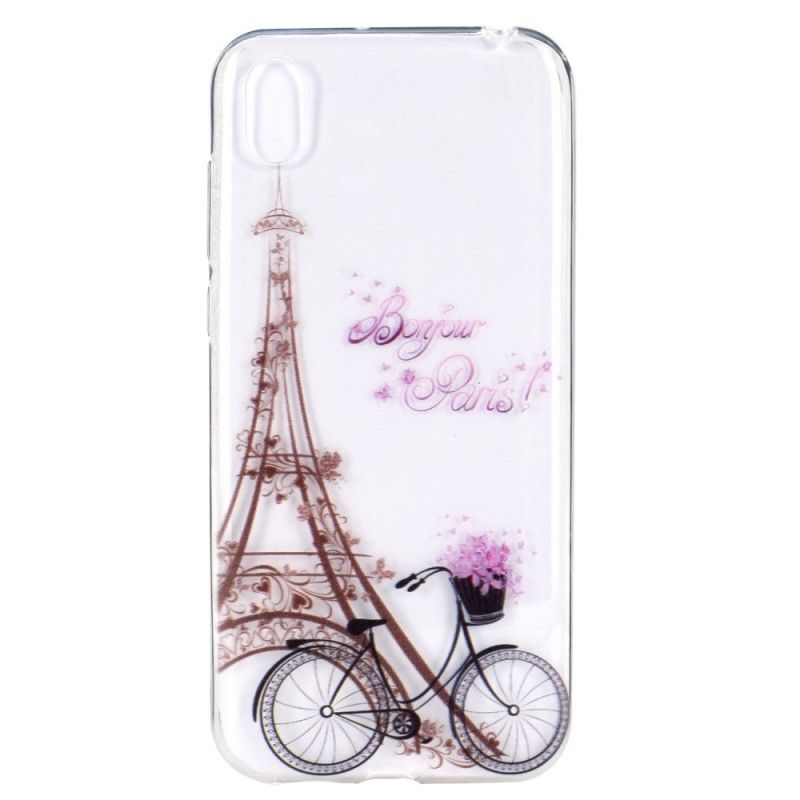 Hülle Für Huawei Y5 2019 Transparent Hallo Paris