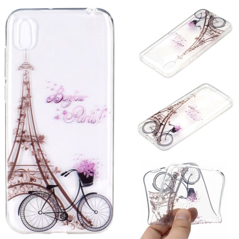 Hülle Für Huawei Y5 2019 Transparent Hallo Paris