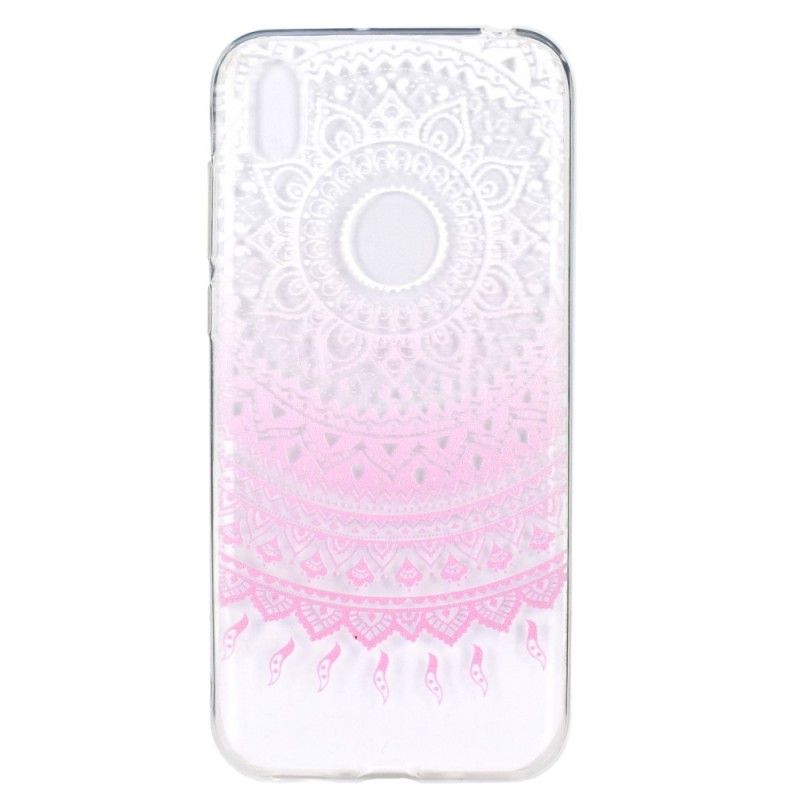 Hülle Huawei Y5 2019 Rose Transparentes Buntes Mandala