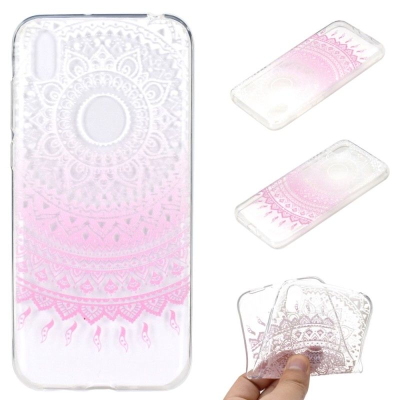 Hülle Huawei Y5 2019 Rose Transparentes Buntes Mandala