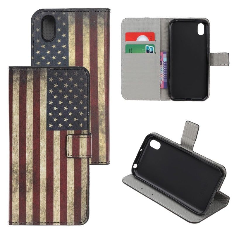 Lederhüllen Für Huawei Y5 2019 Usa-Flagge