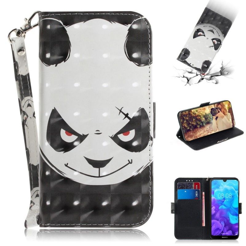 Lederhüllen Huawei Y5 2019 Handyhülle Wütender Panda Mit Tanga