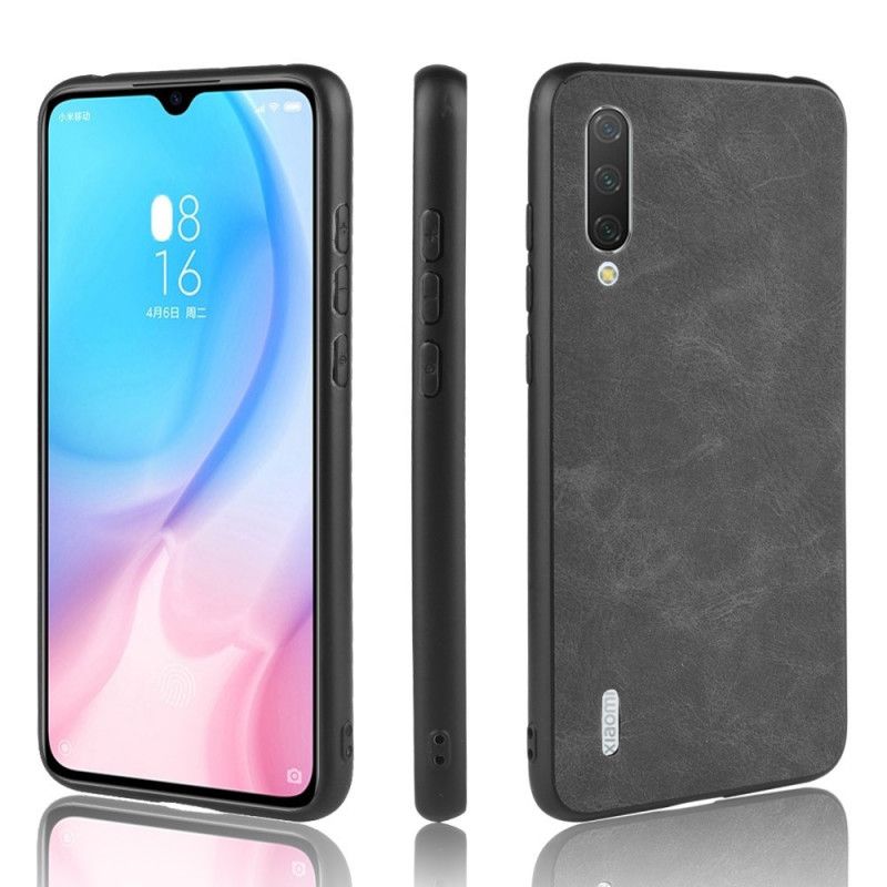 Hülle Xiaomi Mi 9 Lite Dunkelblau Ledereffekt Im Vintage-Look