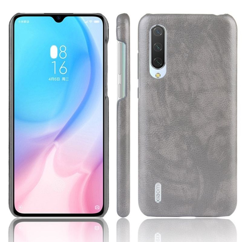 Hülle Xiaomi Mi 9 Lite Schwarz Litschi-Kunstleder