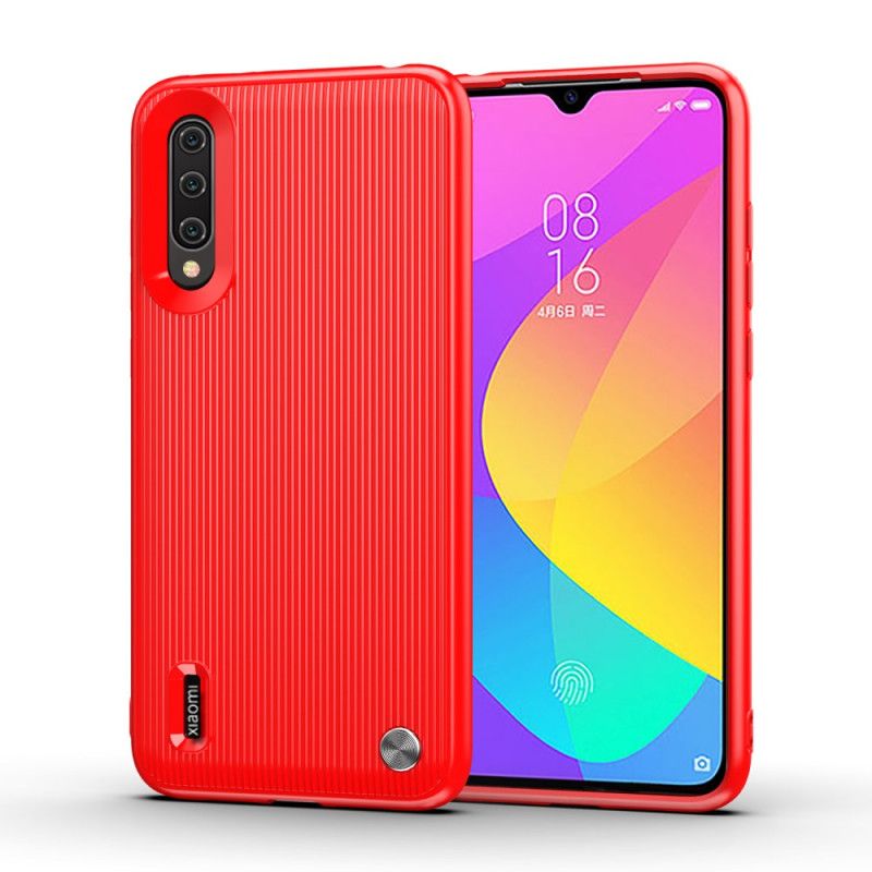 Hülle Xiaomi Mi 9 Lite Schwarz Strukturiertes Silikondesign