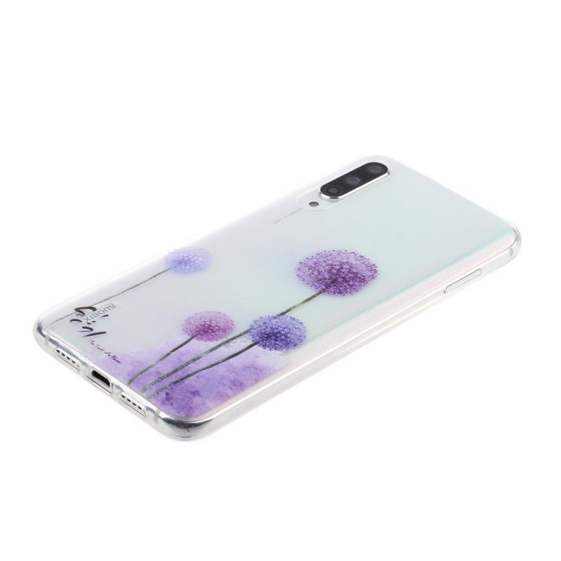 Hülle Xiaomi Mi 9 Lite Transparenter Farbiger Löwenzahn