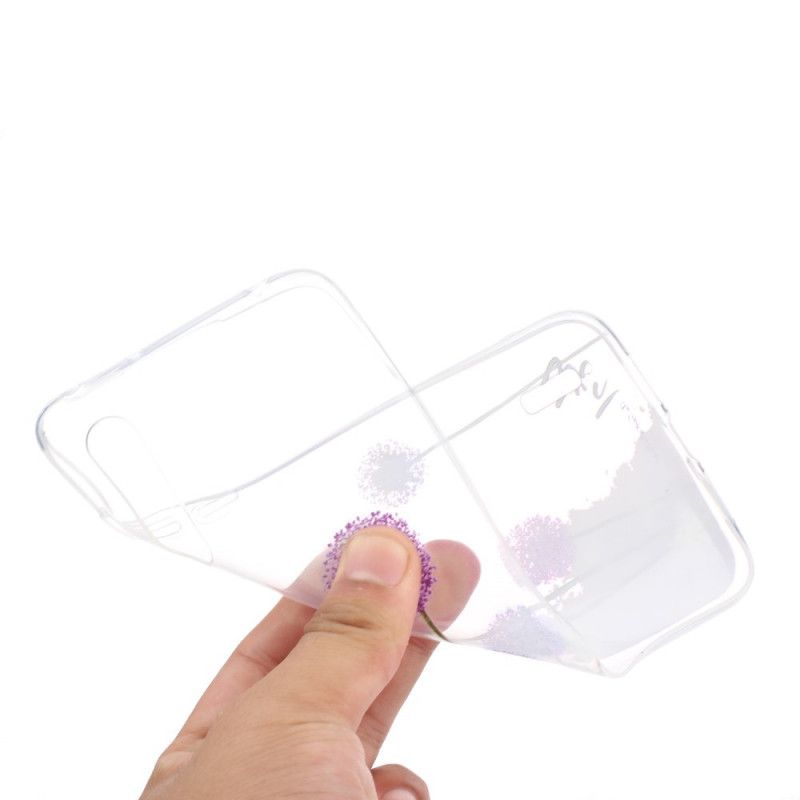 Hülle Xiaomi Mi 9 Lite Transparenter Farbiger Löwenzahn