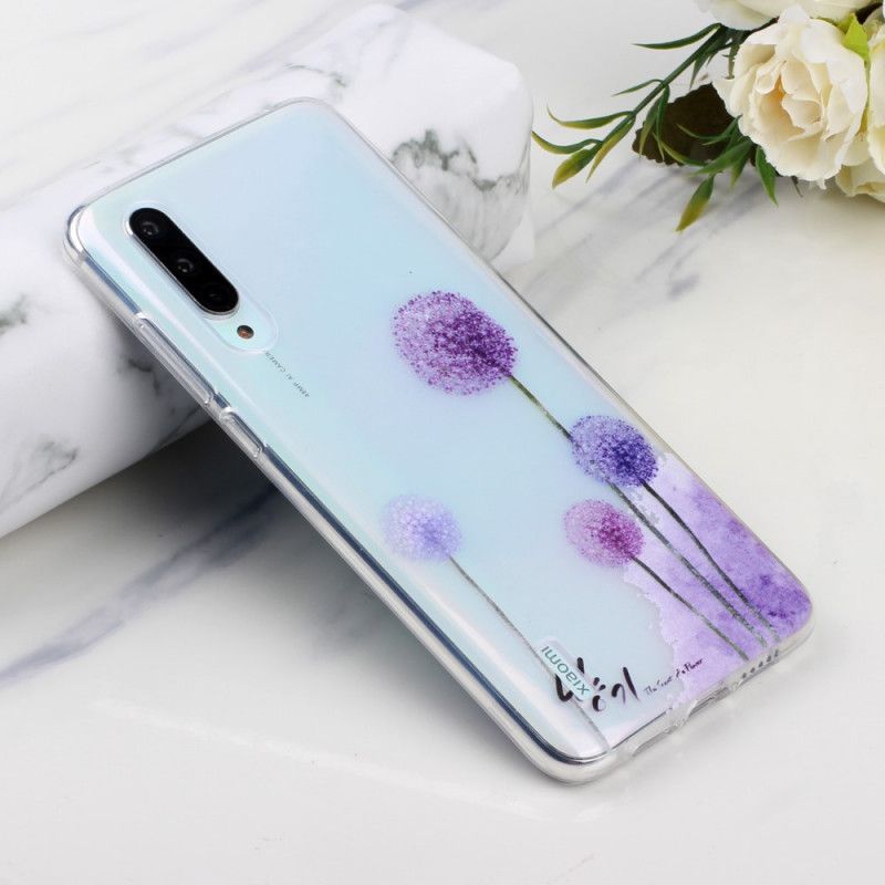 Hülle Xiaomi Mi 9 Lite Transparenter Farbiger Löwenzahn