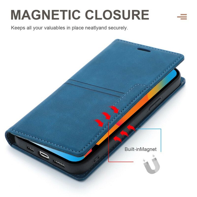 Flip Case Für Iphone 13 Mini Stil Ledernaht Magnetverschluss