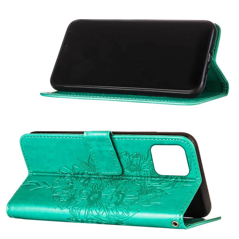 Lederhüllen Iphone 13 Mini Handyhülle Schmetterlingsdesign