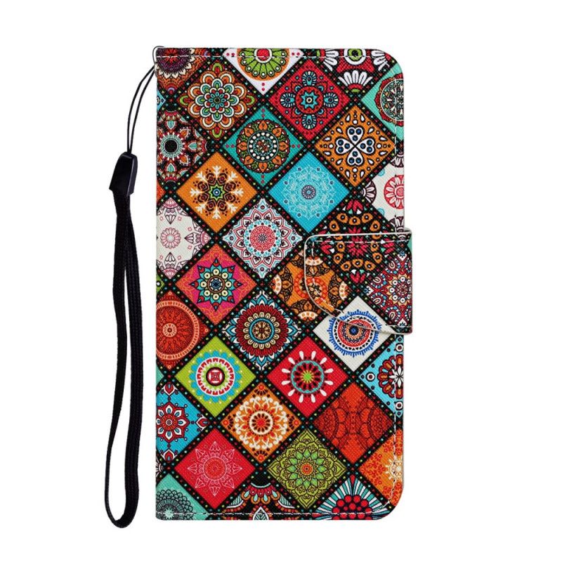 Lederhüllen Samsung Galaxy S20 Ultra Handyhülle Patchwork-Mandalas Mit Tanga