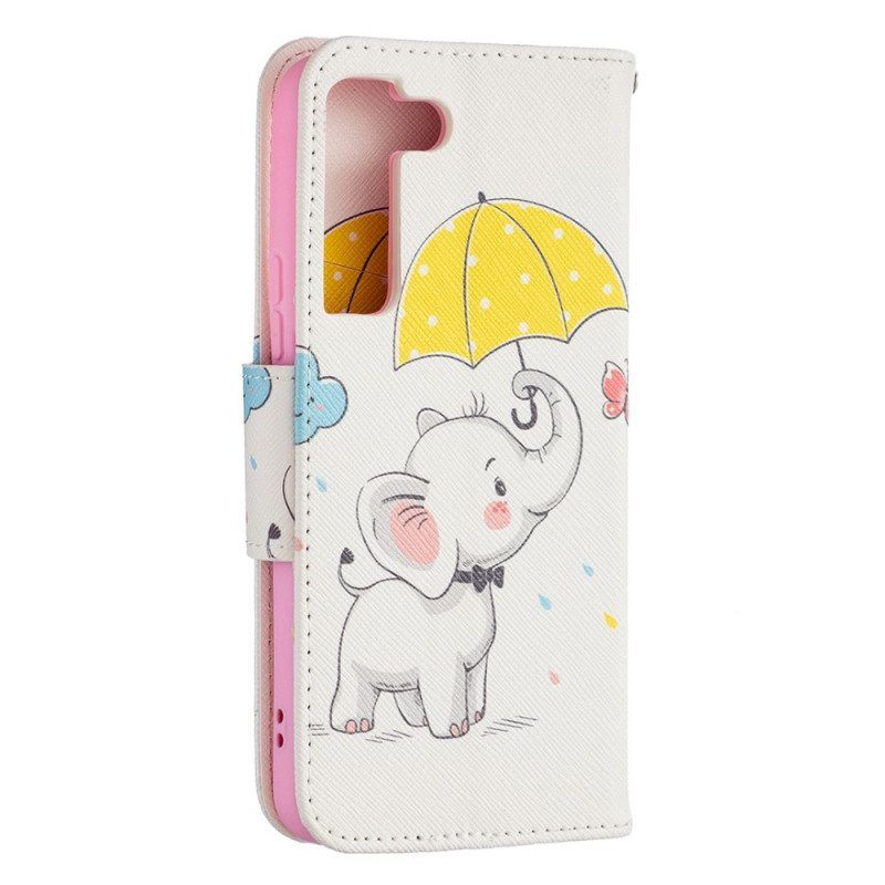 Flip Case Für Samsung Galaxy S22 5G Baby Elefant