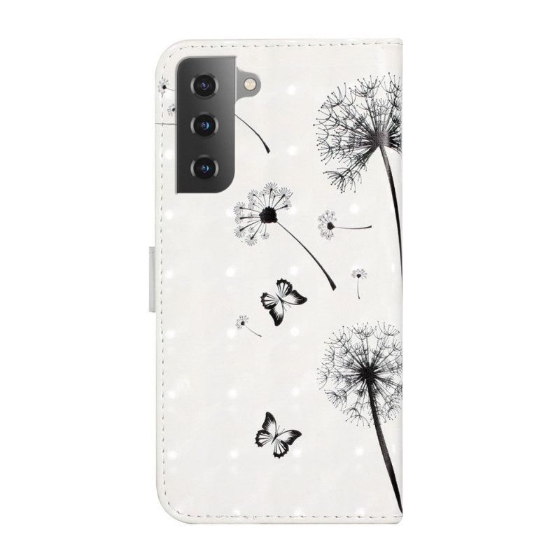 Flip Case Für Samsung Galaxy S22 5G Babyliebe Löwenzahn