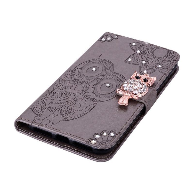 Flip Case Für Samsung Galaxy S22 5G Eulen-mandala Und Charme