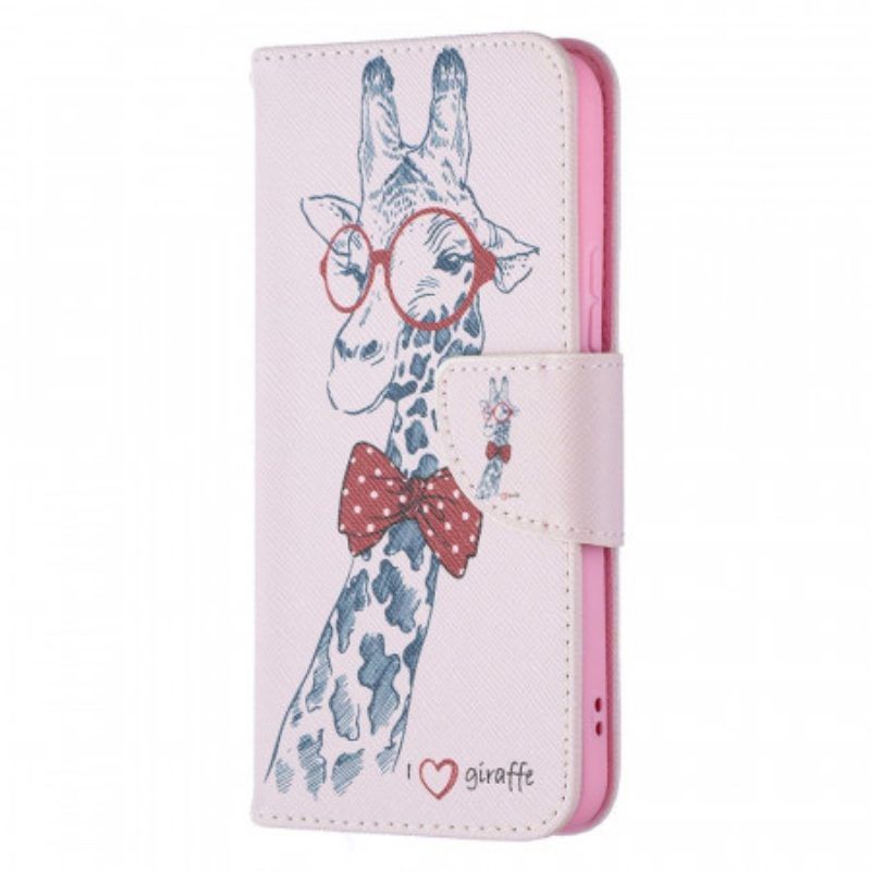 Flip Case Für Samsung Galaxy S22 5G Kluge Giraffe