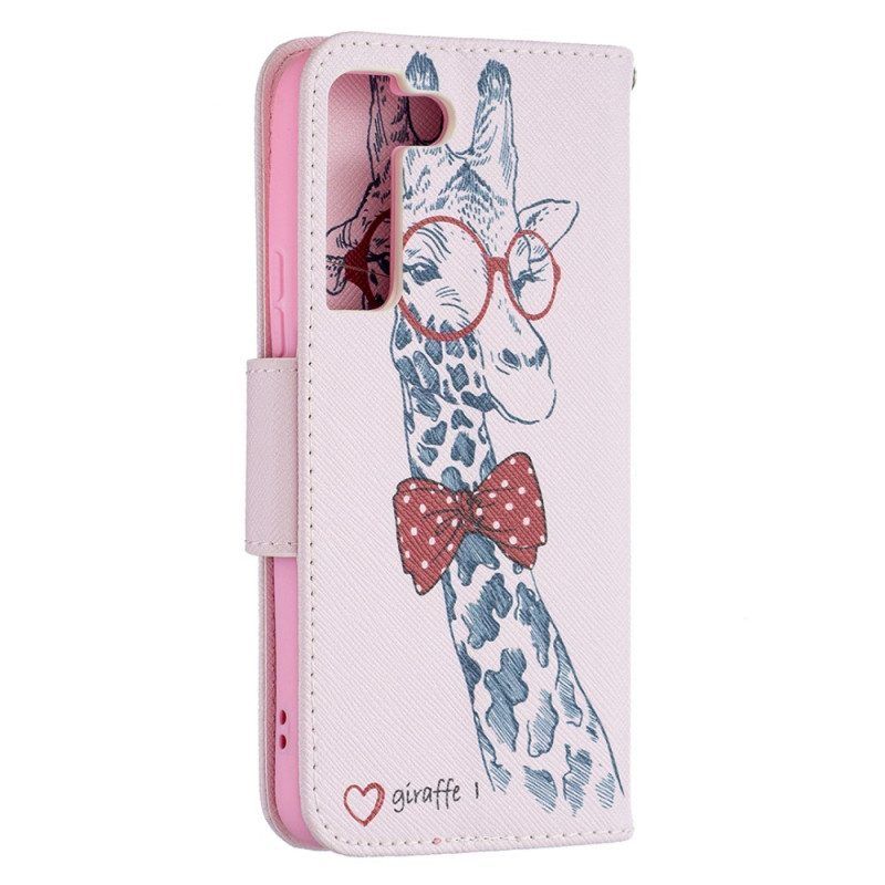 Flip Case Für Samsung Galaxy S22 5G Kluge Giraffe