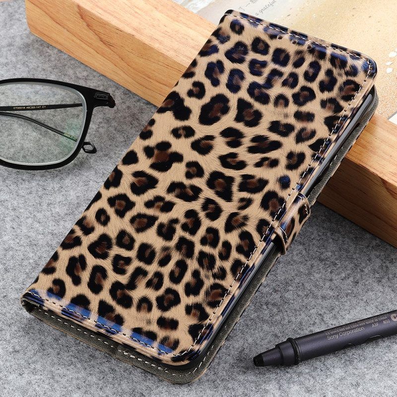 Flip Case Für Samsung Galaxy S22 5G Leopard