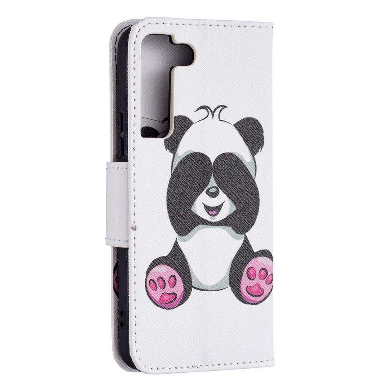 Flip Case Für Samsung Galaxy S22 5G Panda-spaß