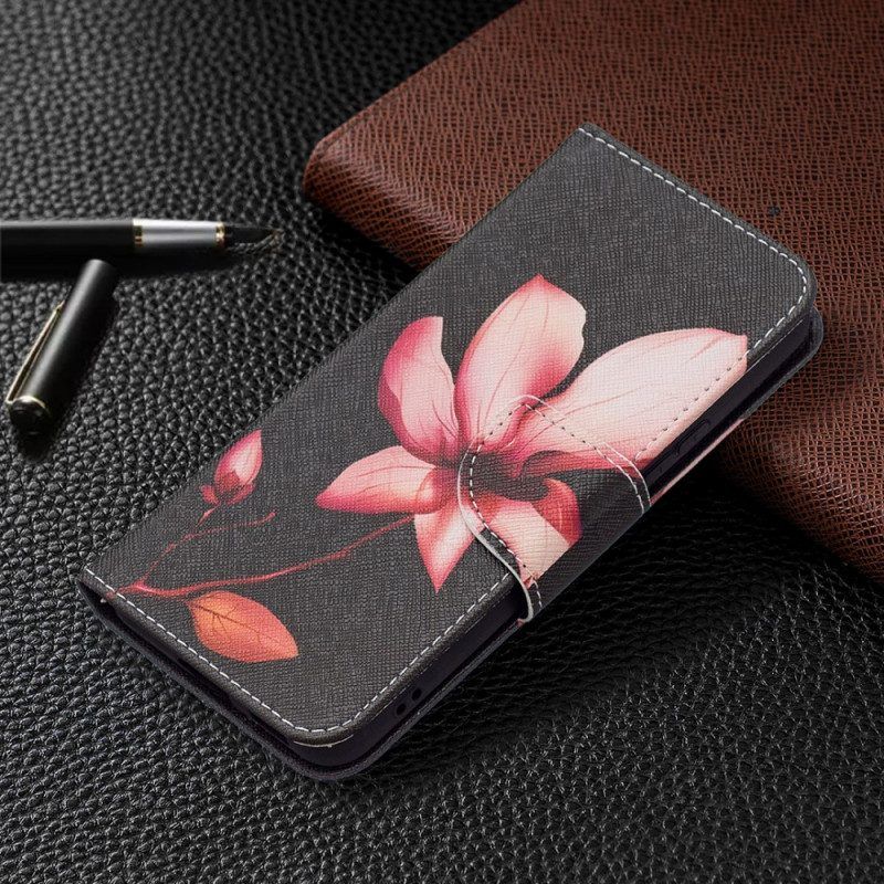 Flip Case Für Samsung Galaxy S22 5G Pinke Blume