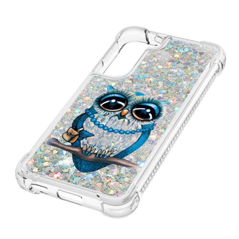 Handyhülle Für Samsung Galaxy S22 5G Miss Owl Pailletten