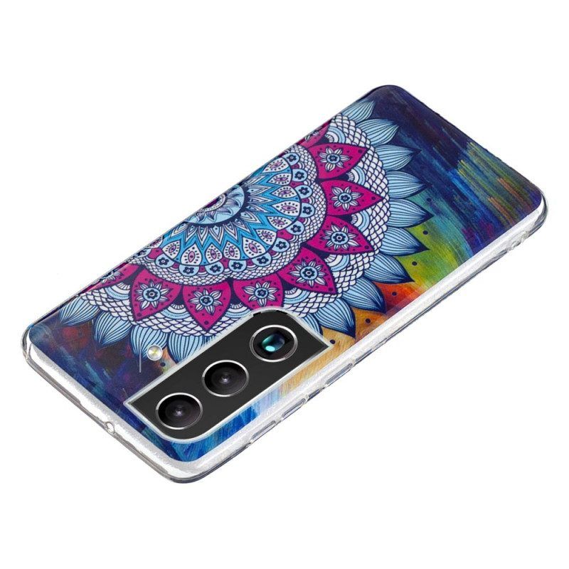 Hülle Für Samsung Galaxy S22 5G Fluoreszierende Blumenserie