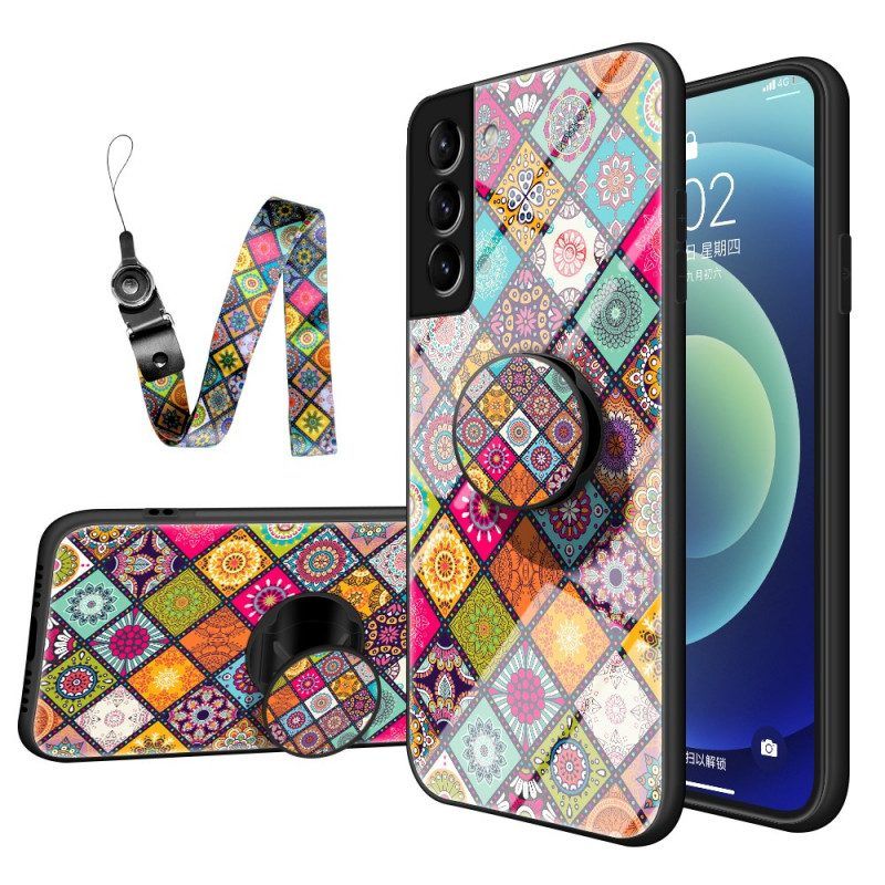 Hülle Für Samsung Galaxy S22 5G Patchwork-magnethalter