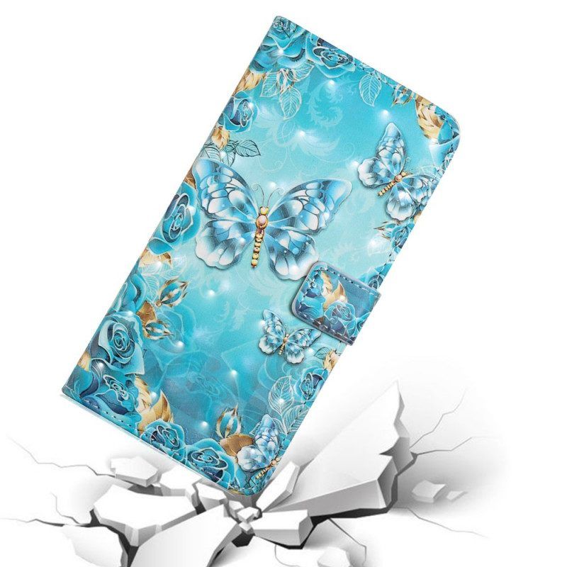 Lederhüllen Für Samsung Galaxy S22 5G Flug Der Schmetterlinge