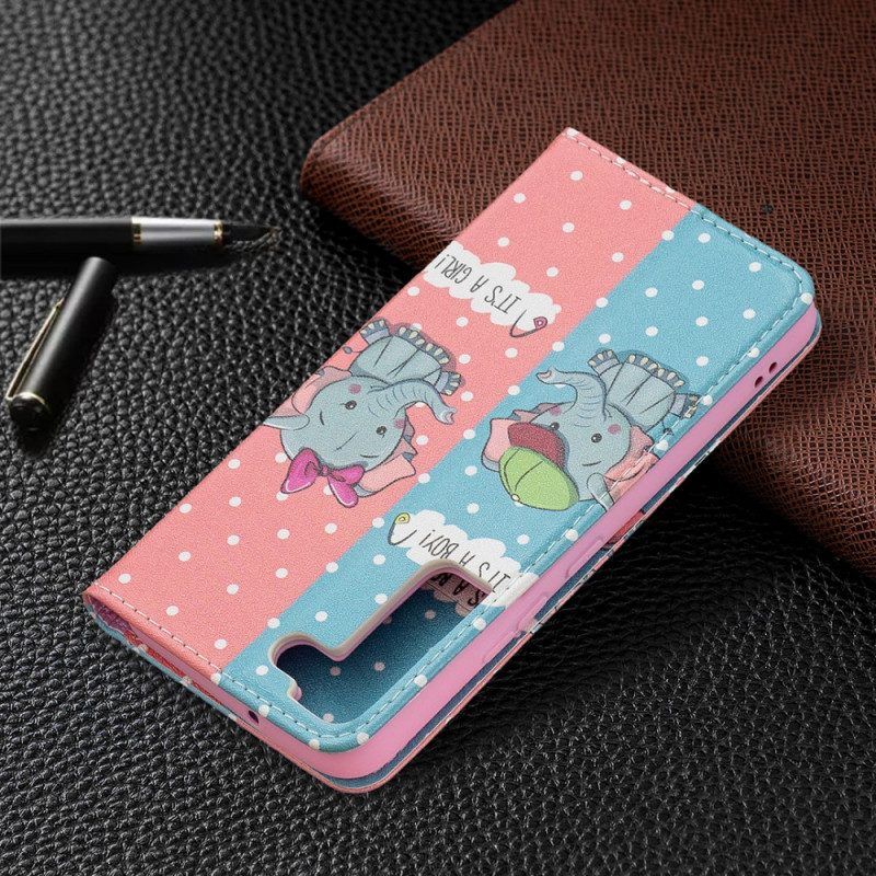 Schutzhülle Für Samsung Galaxy S22 5G Flip Case Elefantenbabys