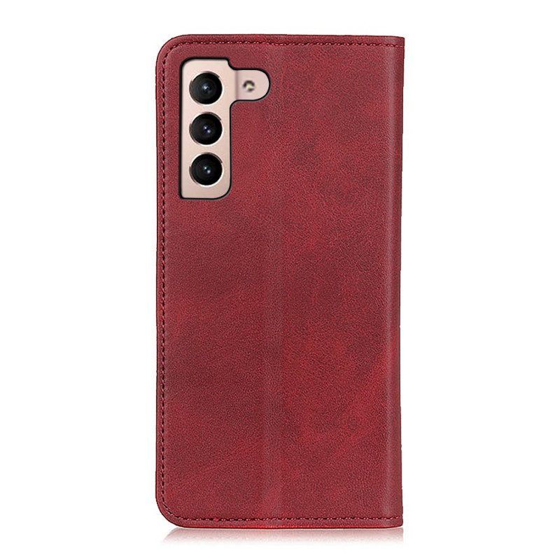 Schutzhülle Für Samsung Galaxy S22 5G Flip Case Elegantes Spaltleder